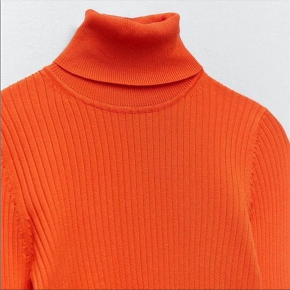 ZARA Ribbed knit turtleneck sweater. NWT - Picture 4 of 6